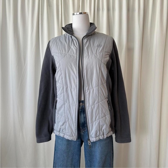 New Balance Jackets & Blazers - Grey New Balance fleece Quilted Performance Full zip Jacket.